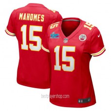 Womens Patrick Mahomes Kansas City Chiefs #15 Authentic Red Super Bowl Lvii Jersey Bestplayer